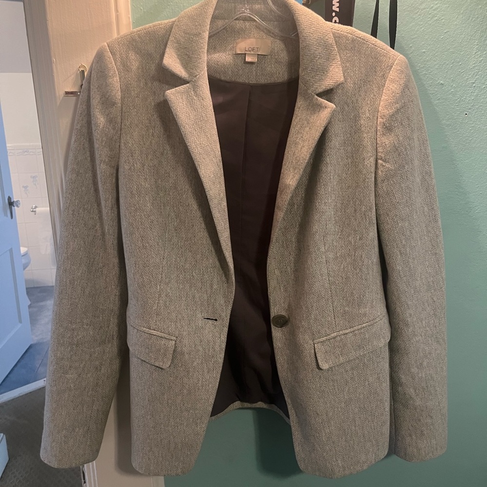 Ann Taylor Loft Grey Blazer